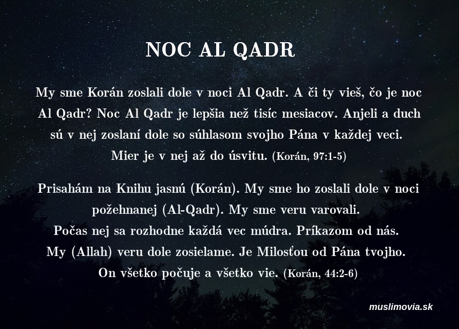 Noc Al Qadr, Korán