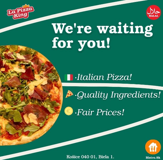 Pizzeria La Pizza King, halal